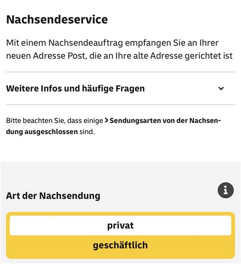 deutsche post privat nachsendeauftrag.